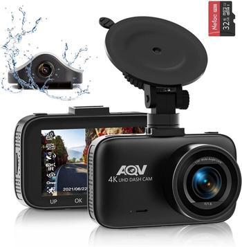 AQV Dashcam Car Front and Rear Car Camera 4K with GPS, 310° Wide Angle, G-Sensor, Loop Recording, WDR, Parking Monitoring, Motion Detection (Amazon affiliate link)AQV Dashcam Car Front and Rear Car Camera 4K with GPS, 310° Wide Angle, G-Sensor, Loop Recording, WDR, Parking Monitoring, Motion Detection